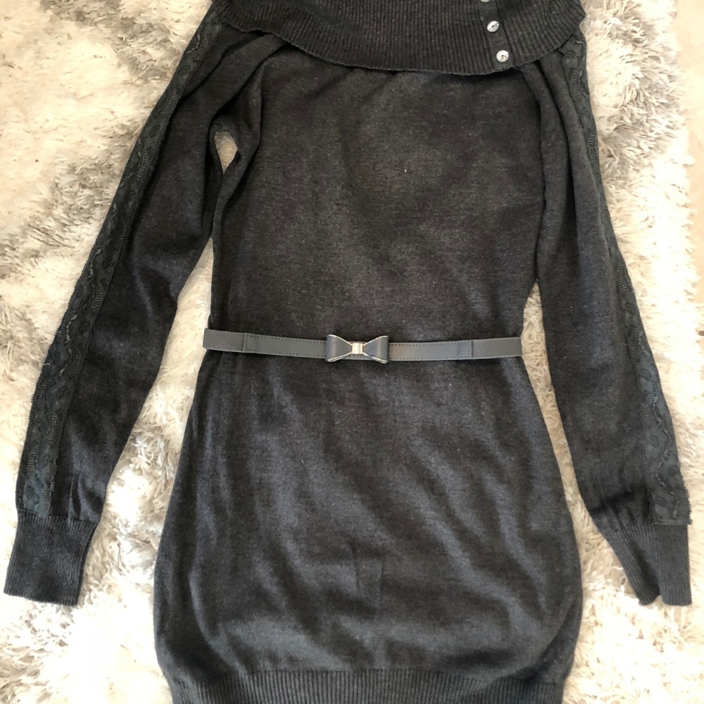 Charcoal Grey Sweater Dress!